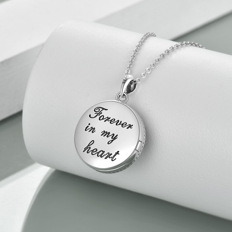 Colar com medalhão fotográfico personalizado, árvore da vida, abalone, marisco, prata esterlina, com palavra gravada-4