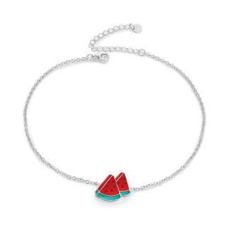 Sterling Silver Triangle Single Layer Charm Anklet-59