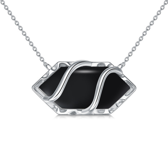 Collier avec pendentif en argent Agate