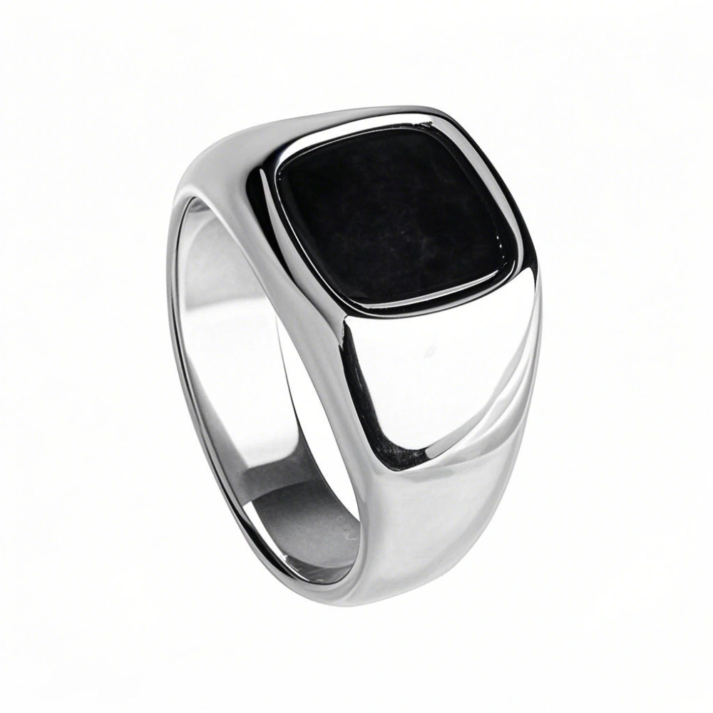 Sterling Silver Agate Ring for Men-2