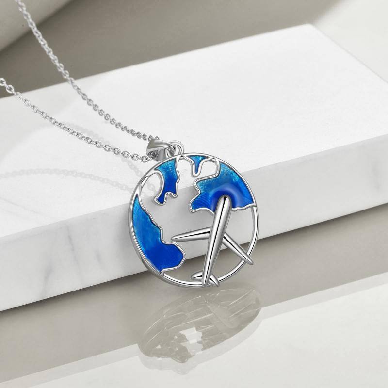 قلادة طائرة من الفضة الإسترلينية-4