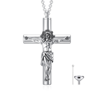 Sterling Silver Allah & Cross Urn Necklace for Ashes-41