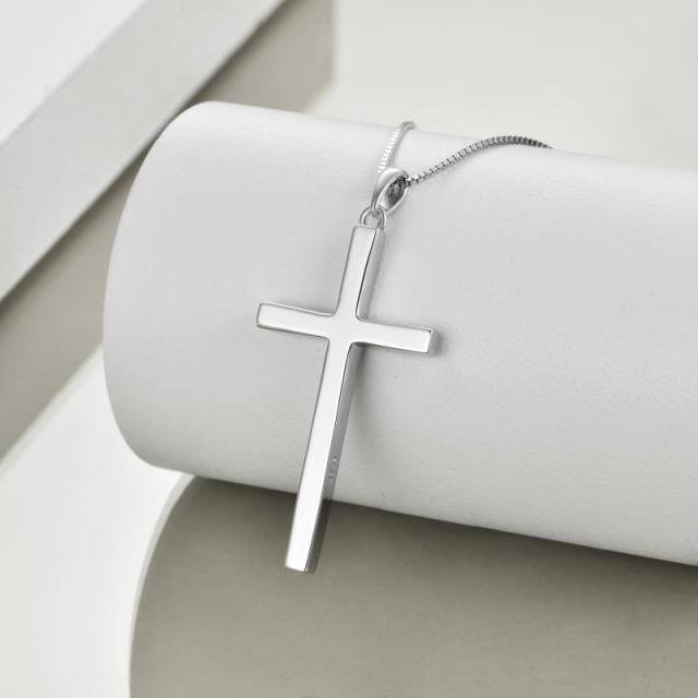 Sterling zilveren Ik ben een kind van God Kruis Hanger ketting-3