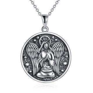 Sterling Silver Angel Pendant Necklace-2