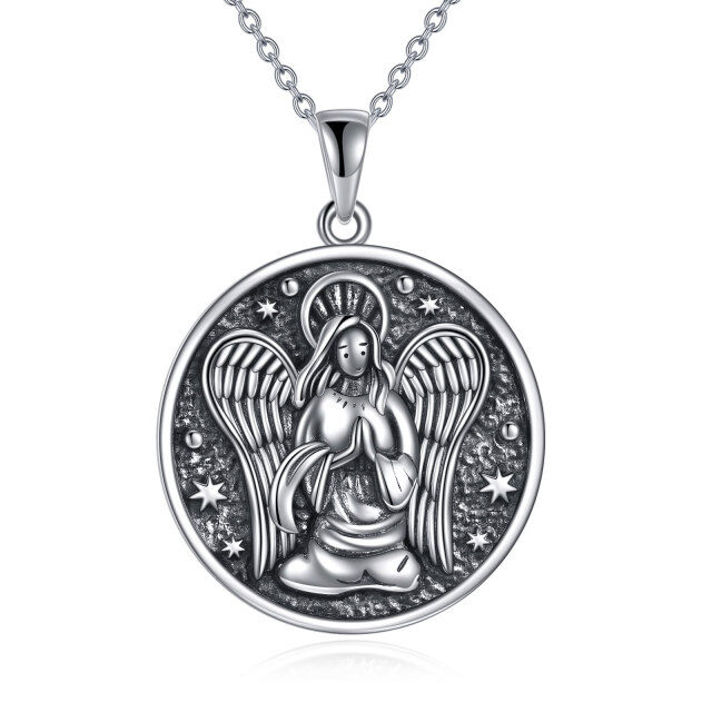 Sterling Silver Angel Pendant Necklace-3