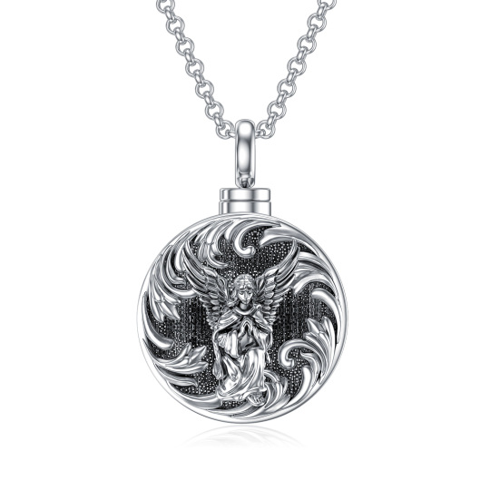 Collier Urne d'ange en argent sterling avec mot gravé