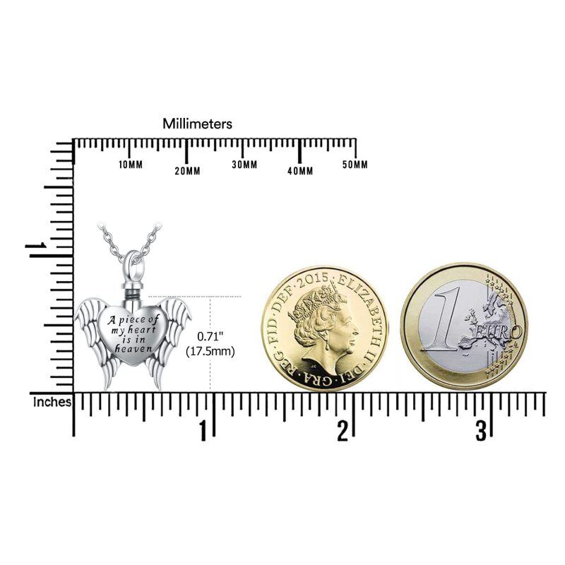 Colar de prata esterlina com asa de anjo e urna de coração para cinzas com palavra gravada para melhor amiga feminina-6