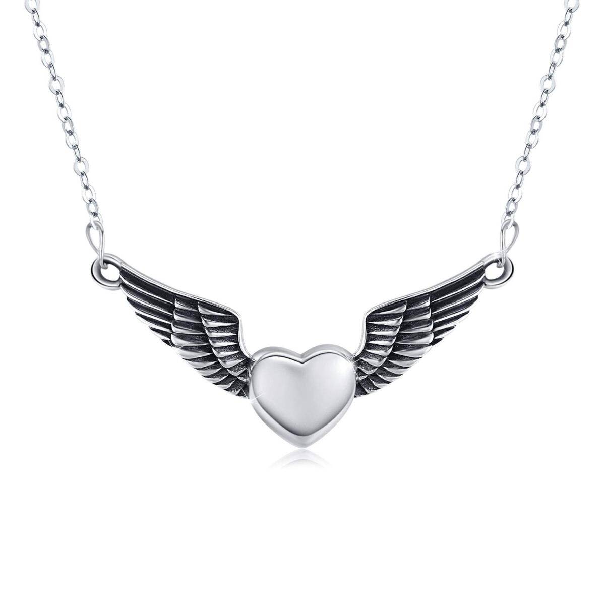 Collier en argent sterling avec pendentif aile d'ange-1