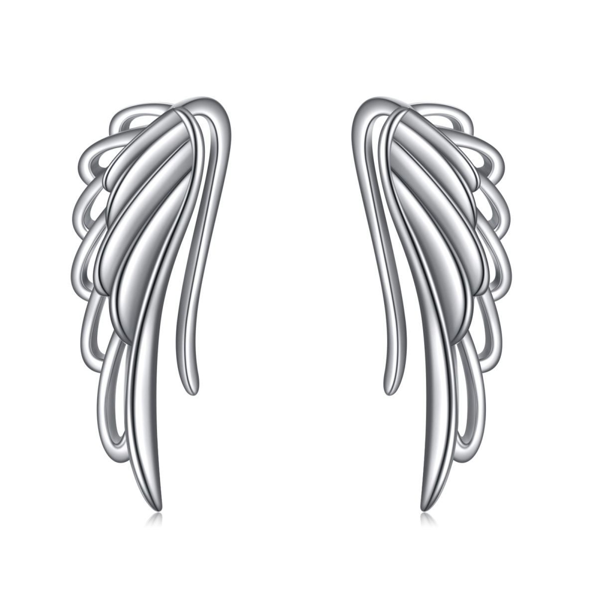 Boucles d'oreilles en argent Sterling Angel Wing-1