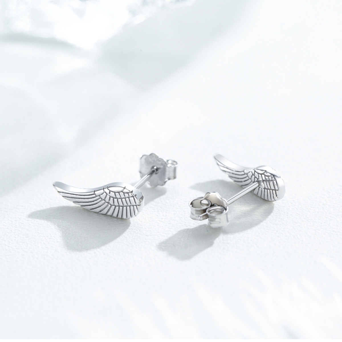 Boucles d'oreilles en argent Sterling Angel Wing-4