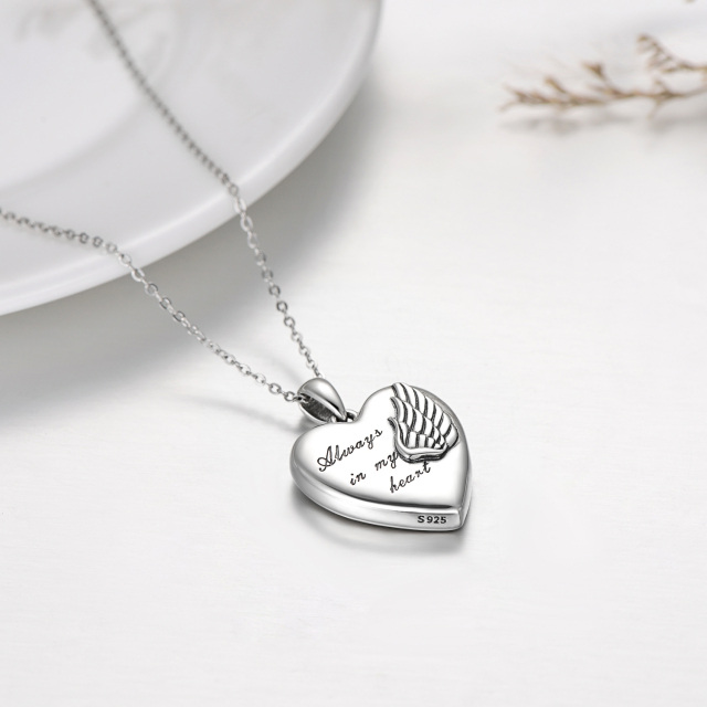 Sterling Silver Angel Wing Urn Necklace for Ashes-5