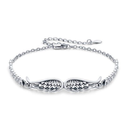 Sterling Silver Angel Wings Pendant Bracelet