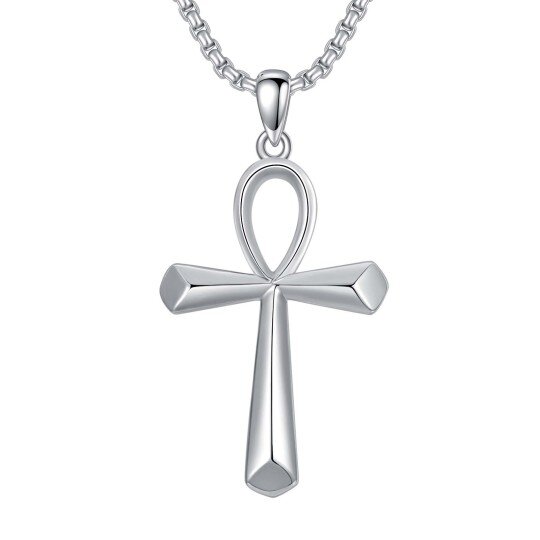 Sterling Silber Ankh-Anhänger Halskette