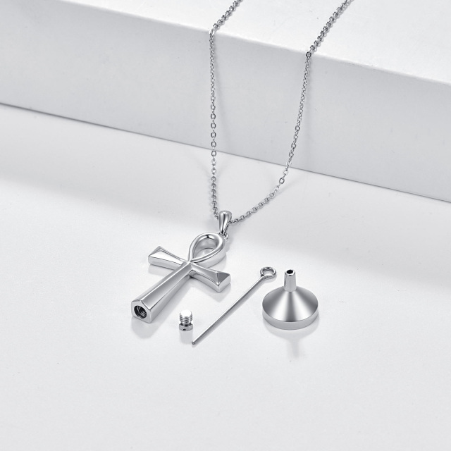 Sterling zilveren Ankh Urn ketting voor as-2