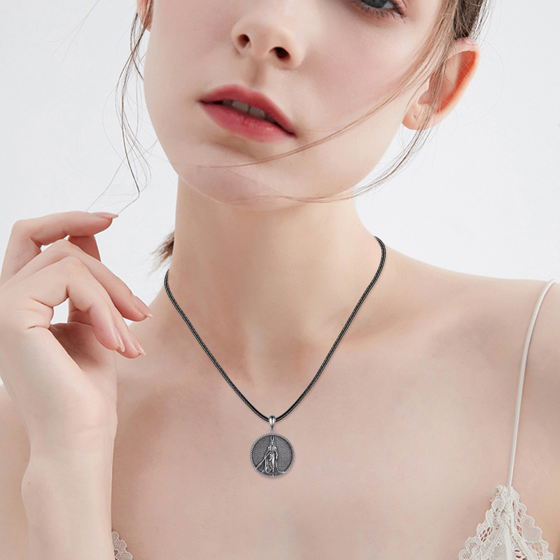 Sterling Silver Anubis Pendant Necklace-2