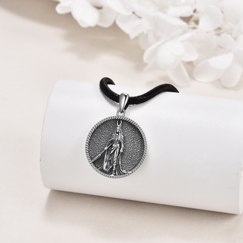 Sterling Silver Anubis Pendant Necklace-3