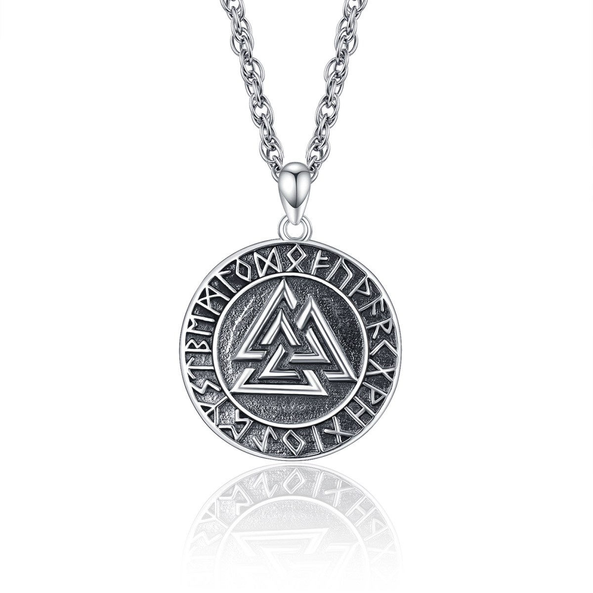 Collier en argent sterling avec flèche et pendentif Triforce-1