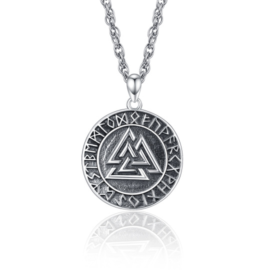 Collier en argent sterling avec flèche et pendentif Triforce