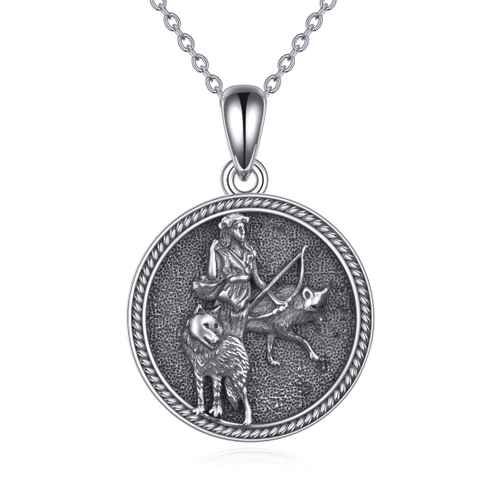 Sterling zilveren Artemis godin hanger ketting