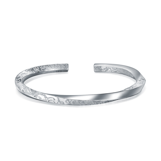 Sterling Silver Engraved Bangle