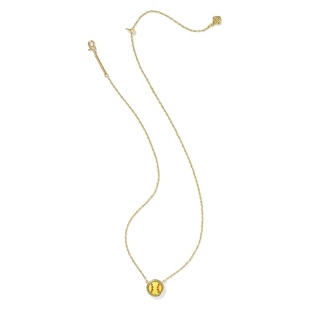 Collar con colgante de béisbol de plata esterlina-4