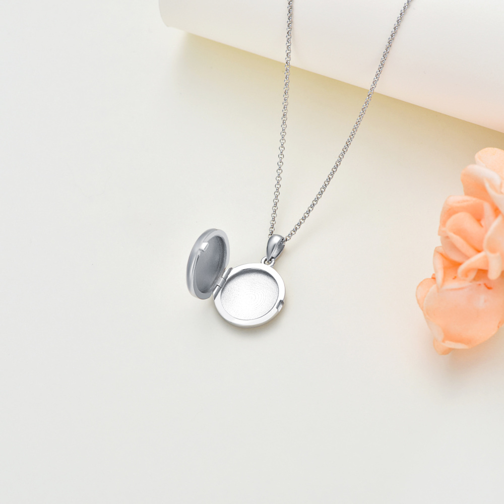 Collar de plata de ley con colgante de béisbol-4