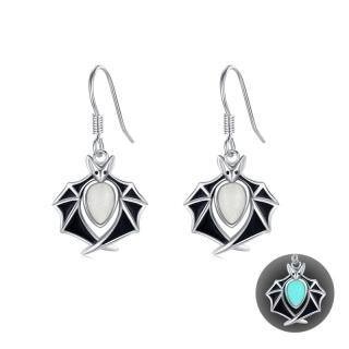 Sterling Silver Bat Drop Earrings-53