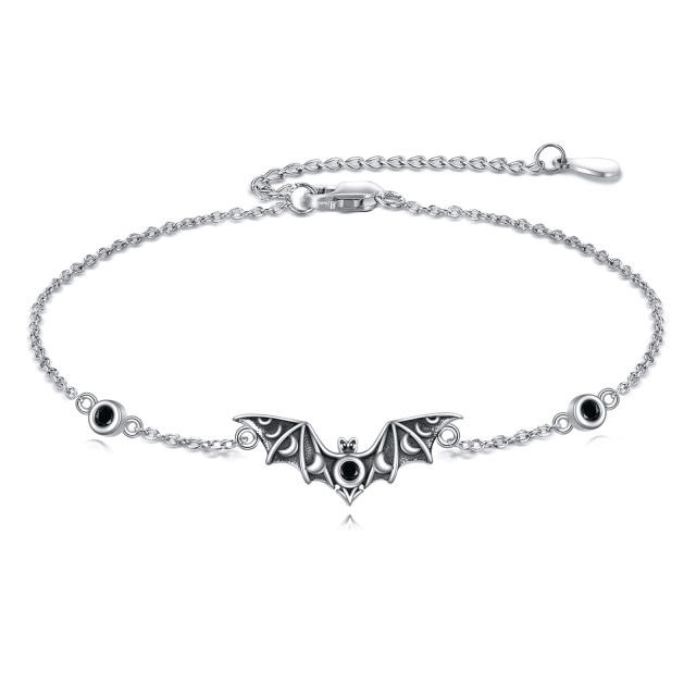 Armband mit Fledermaus-Anhänger aus Sterlingsilber mit Zirkonia