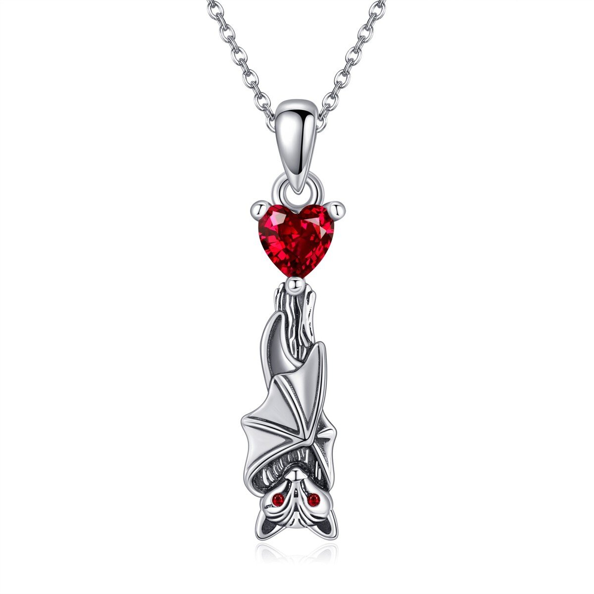 Collier pendentif chauve-souris en argent sterling et oxyde de zirconium-1