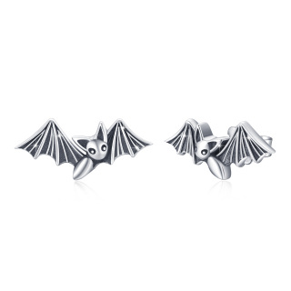 Sterling Silver Bat Stud Earrings-19