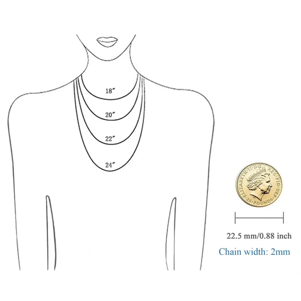 Collar de cadena de cuentas de plata esterlina-4