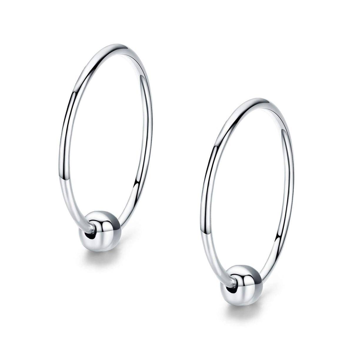 Boucles d'oreilles en argent sterling avec perles-4