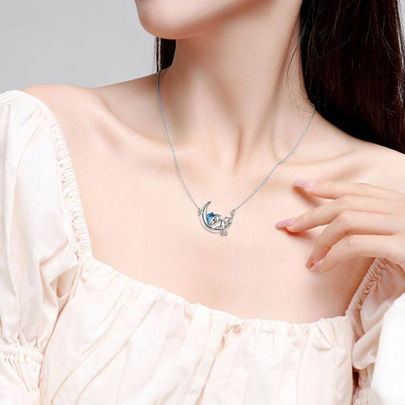Sterling Silver Bear Pendant Necklace-2