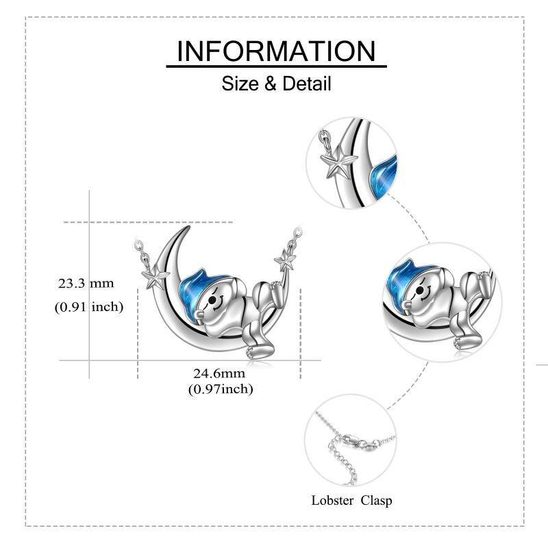 Halskette mit Bärenanhänger aus Sterlingsilber-5