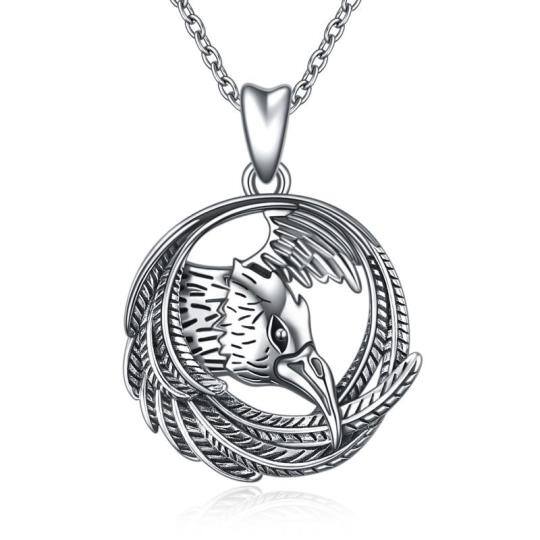 Collana con ciondolo a forma di uccello in argento sterling