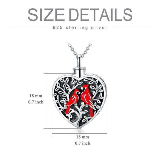 Collier en argent sterling avec pendentif oiseau et arbre de vie avec mot gravé-5