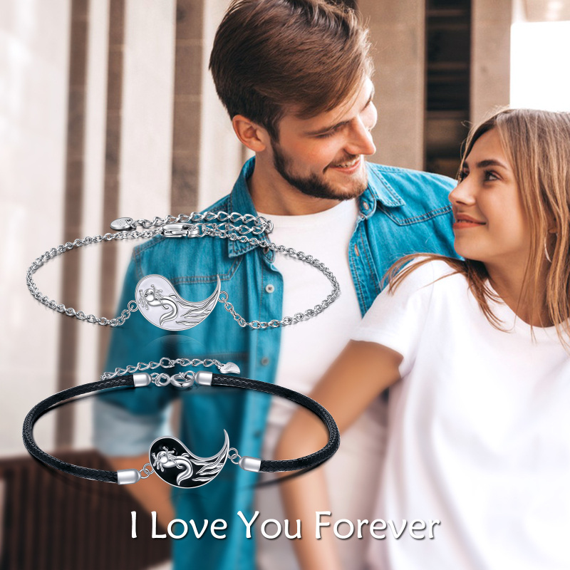 Sterling Silver Yin Yang Charm Bracelet-6