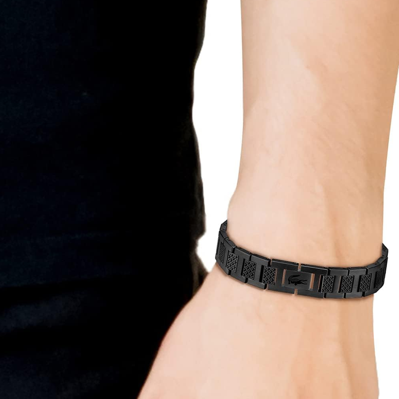 Sterling Silver with Black Rhodium Color Metropole Bracelets for Men-2