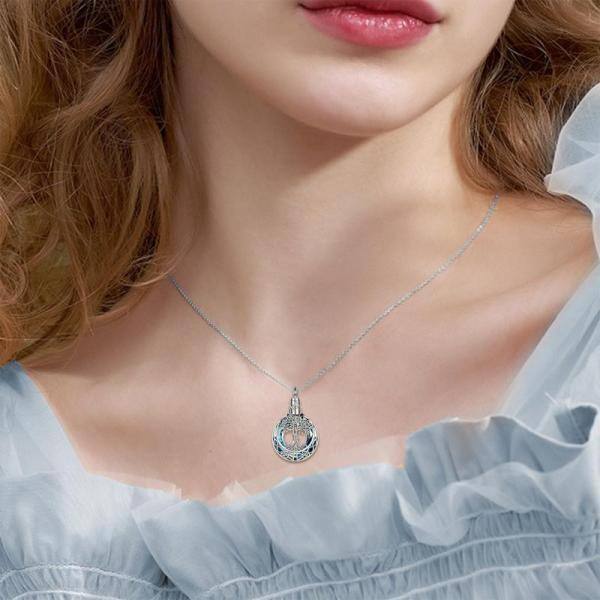 Collares De Urna Para Cenizas De Plata De Ley Con Nudo Celta