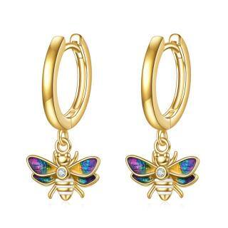 Gold Vermeil Bee Drop Earrings for Women-53