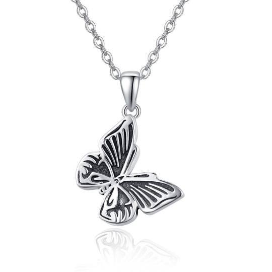 Sterling Silver Butterfly Pendant Necklace