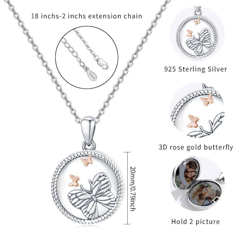Sterling Silver Butterfly Pendant Necklace-6