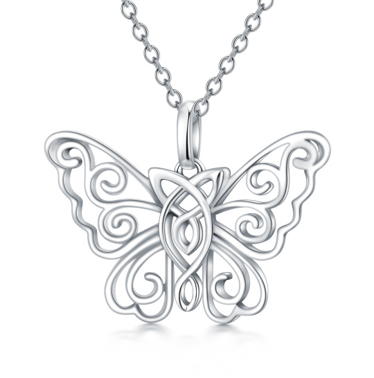 Collier en argent sterling avec pendentif papillon