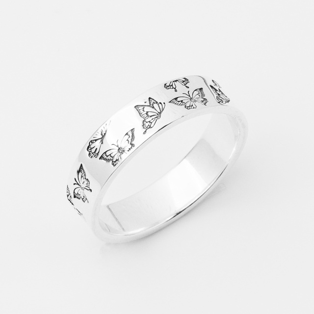 Sterling Zilveren Vlinder Ring-1