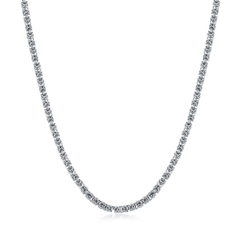 Sterling Silver Byzantine Chain Necklace