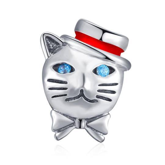 Sterling Silver Cat Bead Charm