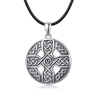 Sterling Silver Celtic Equal Arm CrossPendant Necklace-12