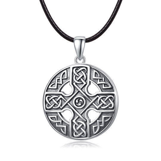 Sterling Silver Celtic Equal Arm CrossPendant Necklace