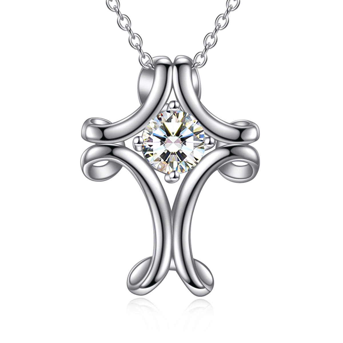 Sterling Silver Abalone Shellfish Tree Of Life With Celtic Knot Cross Pendant Necklace For Women-1