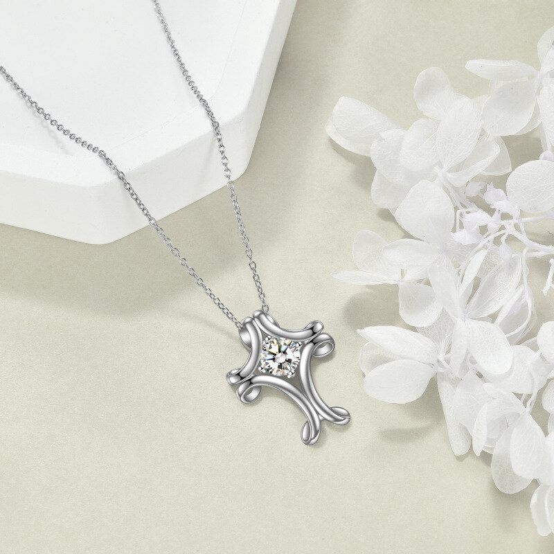 Colar de pingente de cruz de abalone de prata esterlina com árvore da vida com nó celta para mulheres-3